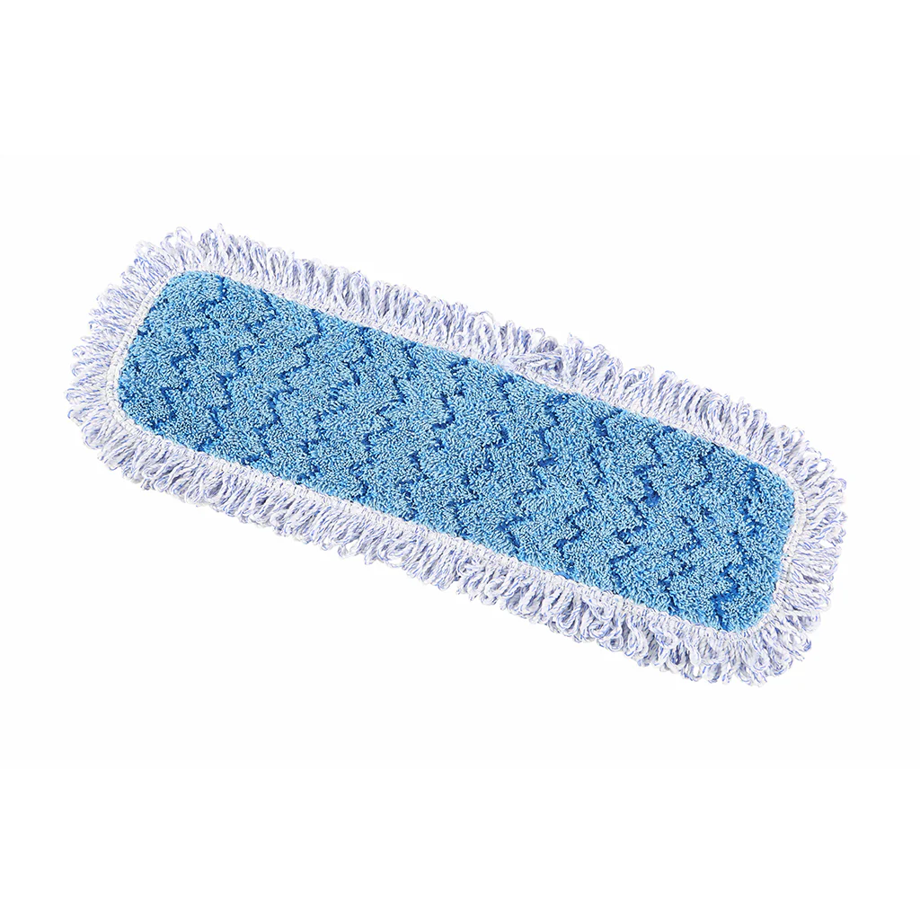 [3327] 18" Blue Microfiber Wet Pad With Fringe