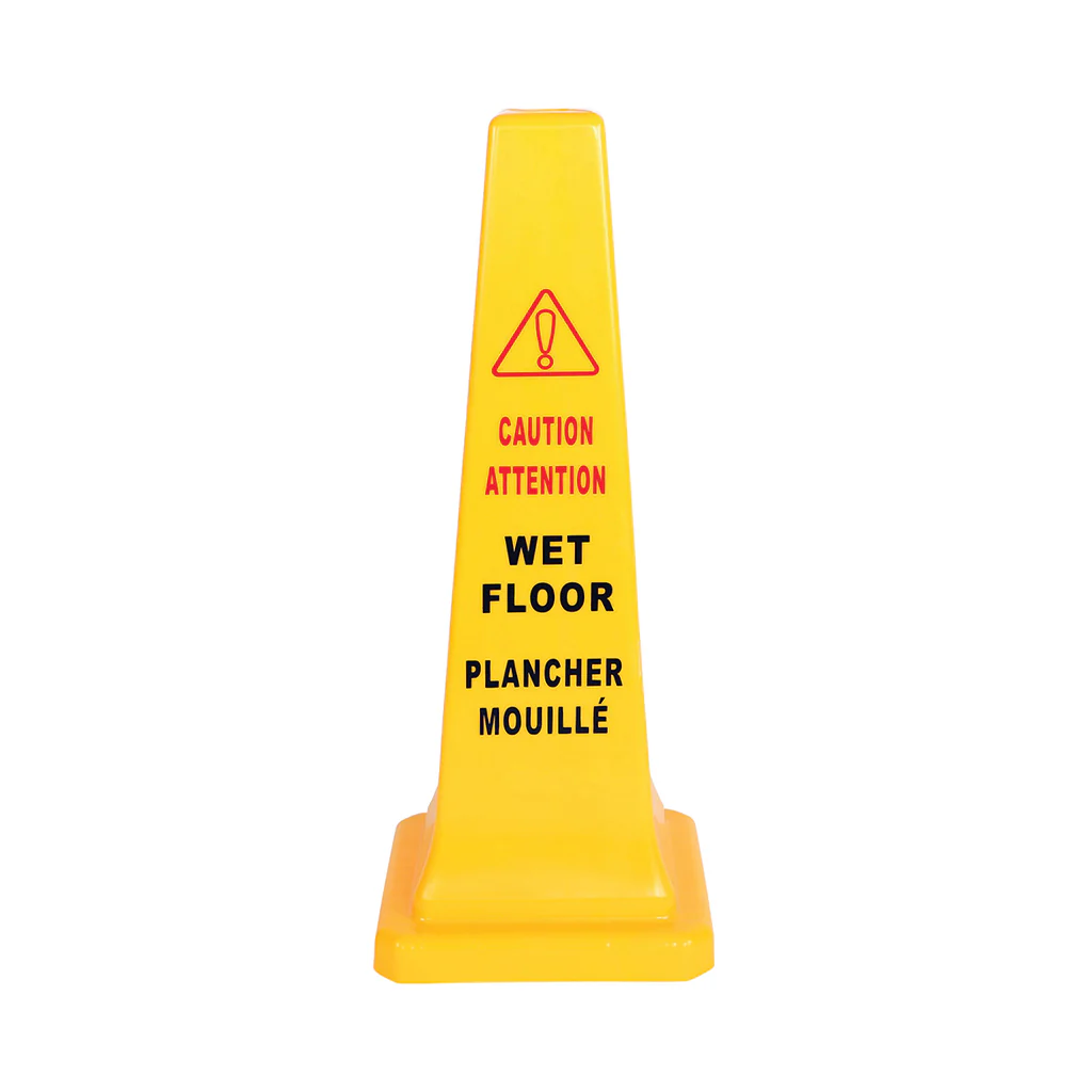 Safety Cone English-French - Large/ 36"H / Yellow