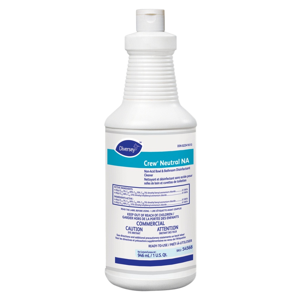 Crew® Neutral NA Non-Acid Bowl & Bathroom Disinfectant Cleaner - 946mL 