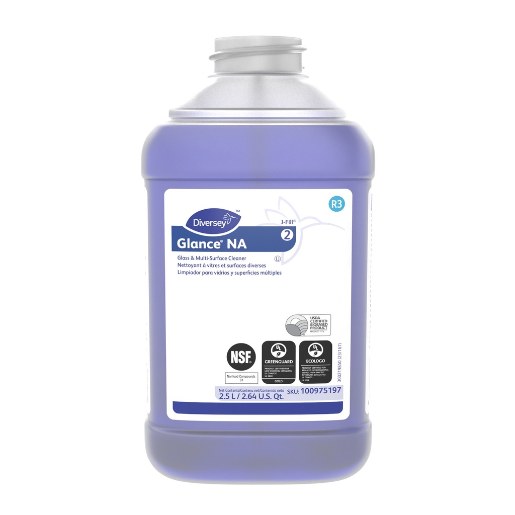 Glance® NA Glass & Multi-Surface Cleaner - 2 X 2.5 L J-Fill
