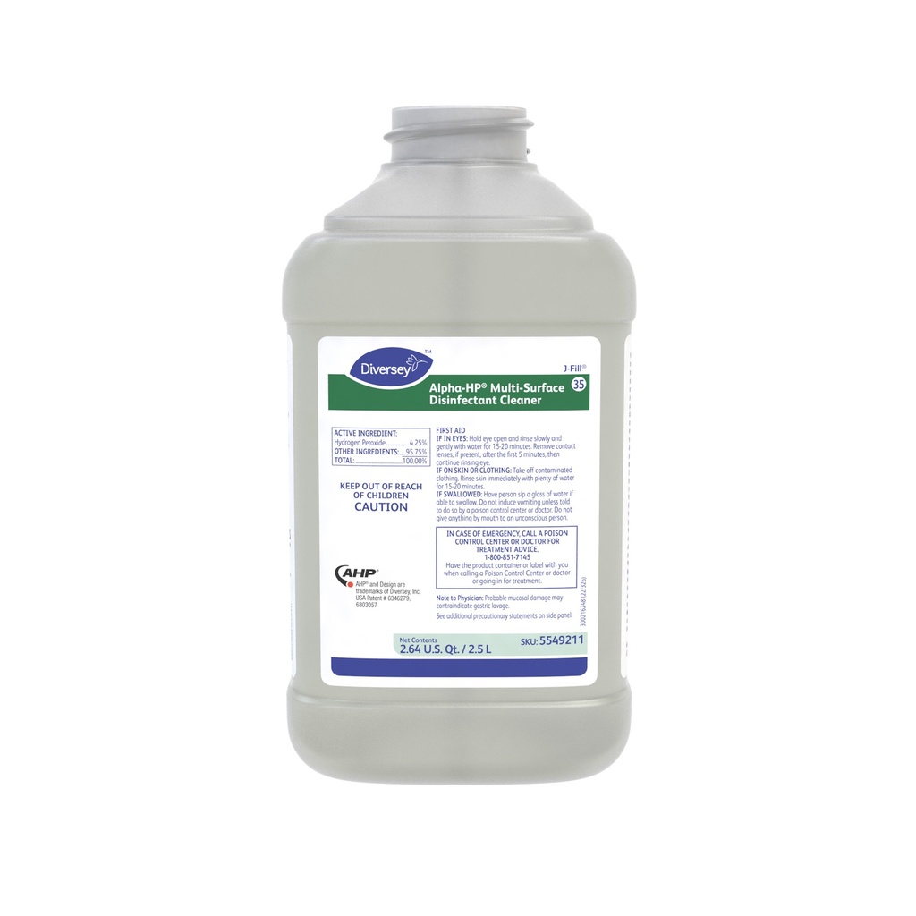 Alpha-HP® Multi-Surface Disinfectant Cleaner - 2.5 L J-Fill
