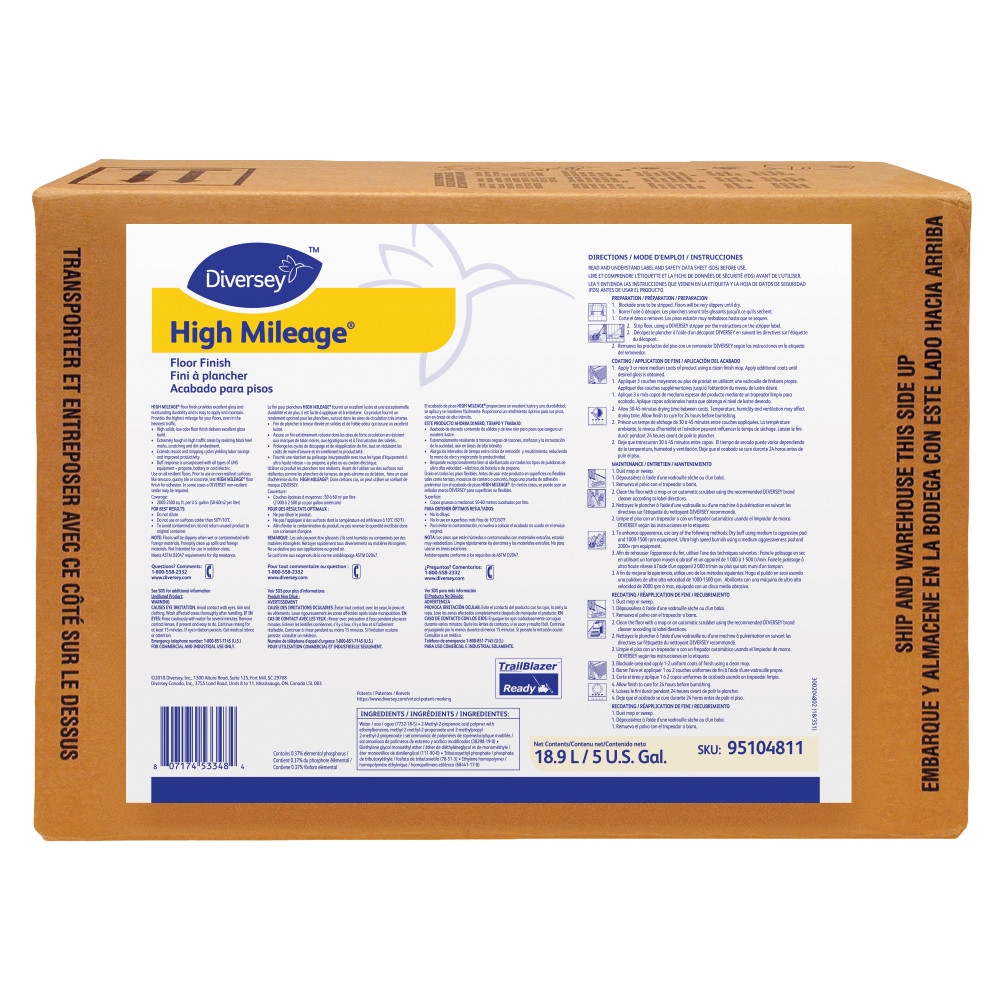 High Mileage Floor Finish - 18.9 L Envirobox