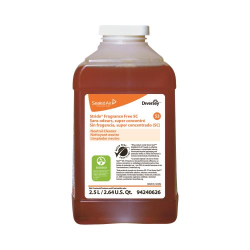 Stride® Fragrance Free Neutral Cleaner - 2.5 L J-Fill