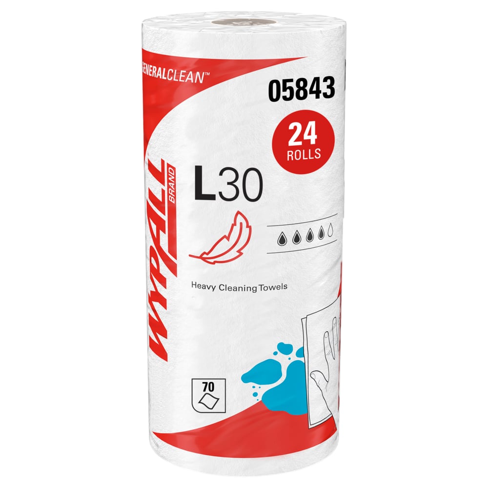 WYPALL L30 General Purpose Wipes - White 24 X 70