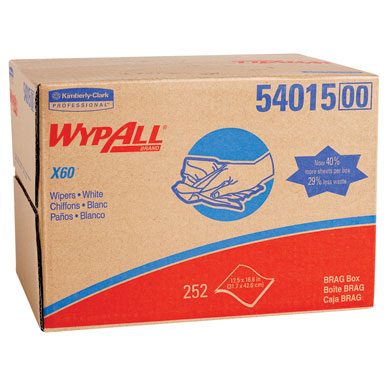 WYPALL X60 Terry Reinforced Wiper Box - 252/Box