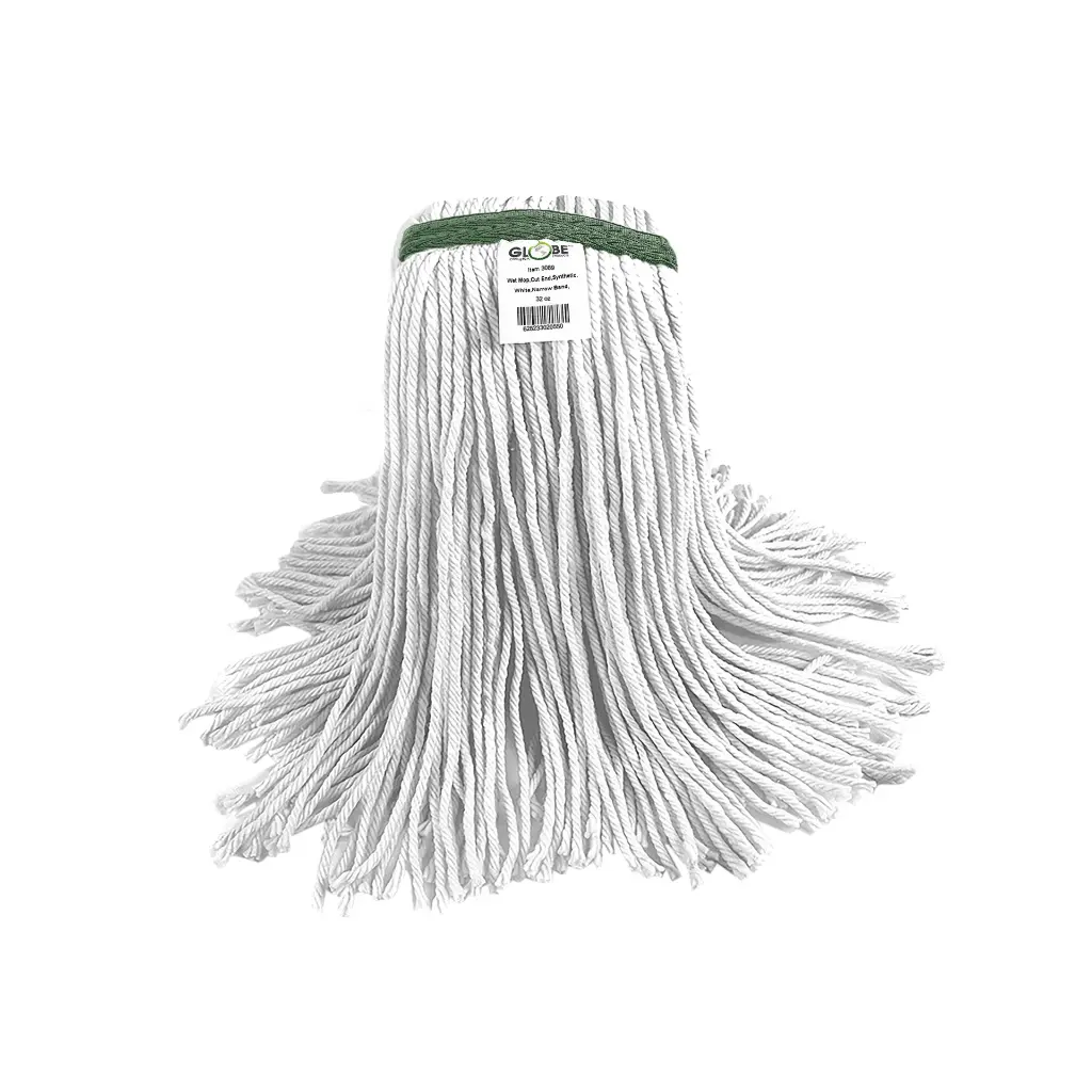Syn-Pro® Synthetic Narrow Band Wet White Cut End Mop - 32 Oz / White