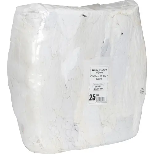 All White Cotton Wipers 25 lbs Bag