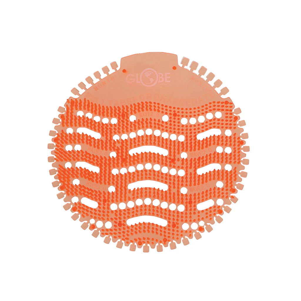 Anti-Splash Eva Urinal Screen - 6.5"L X 6.5"W X 0.5"H / Orange Mango