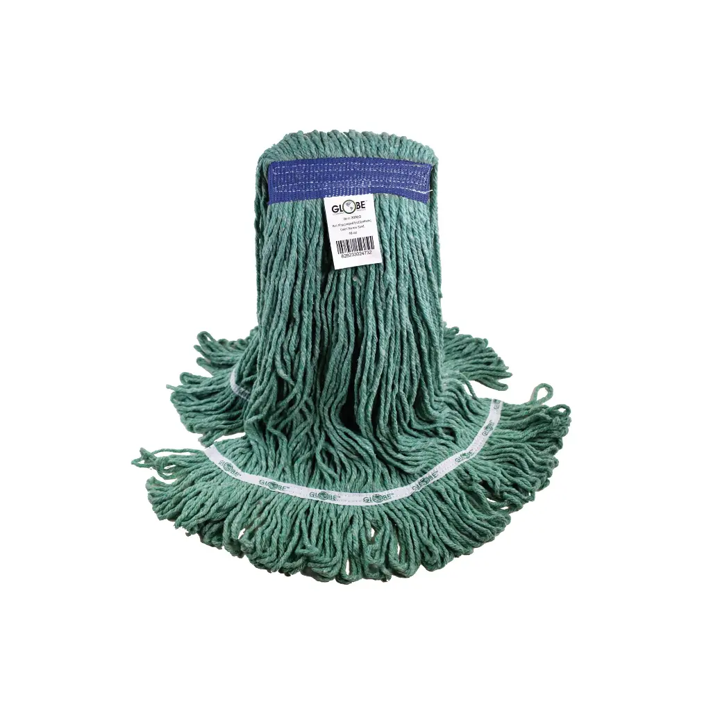 Syn-Pro® Synthetic Narrow Band Wet Green Looped End Mop - 16 Oz / Green