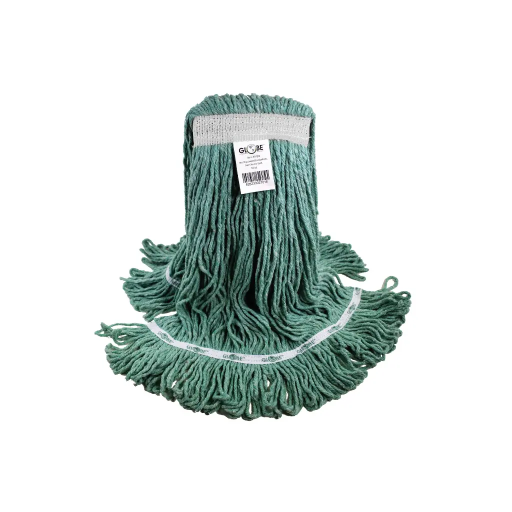 Syn-Pro® Synthetic Narrow Band Wet Green Looped End Mop - 12 Oz / Green
