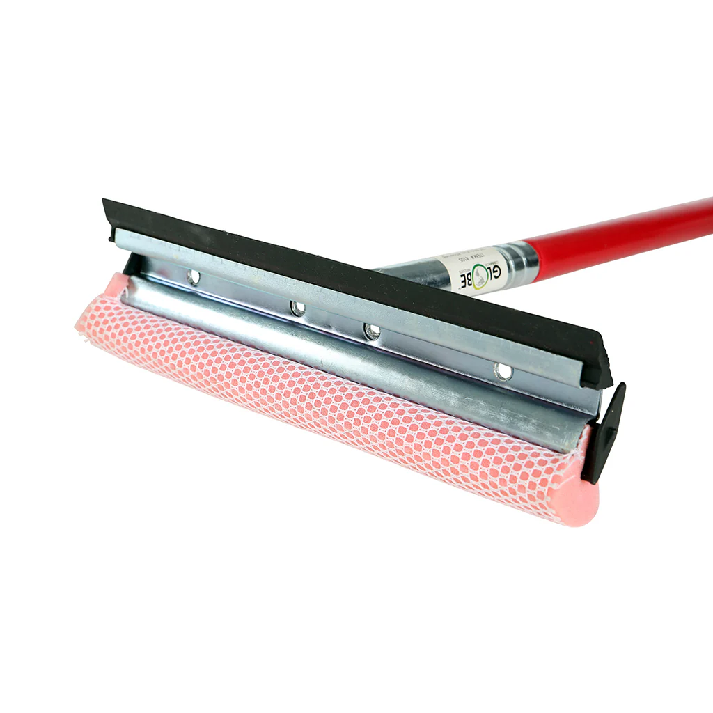 Wide Auto Windshield Floor Squeegee With 22" Long Handle