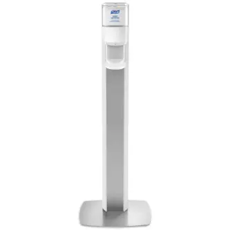 [7308-DS-SLV] 7308-DS-SLV PURELL® MESSENGER™ ES8 Silver Panel Floor Stand with Dispenser
