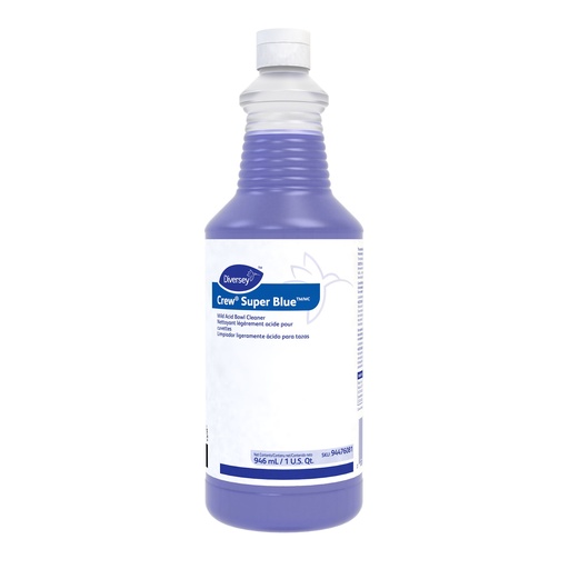 [4559] Crew® Super BlueTM/MC Mild Acid Bowl Cleaner - 946 mL Squeeze Bottle