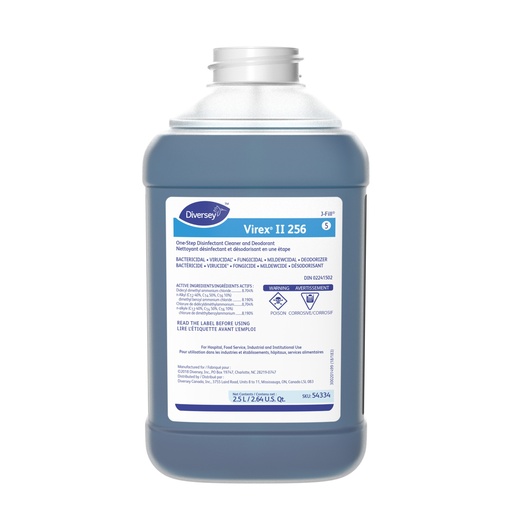 [54334] Virex® II 256 One-Step Disinfectant Cleaner and Deodorant - 2.5 L J-Fill