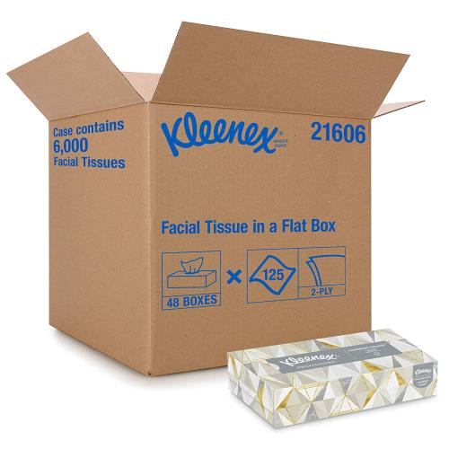 [15400371] Kleenex® Paper Facial Tissue - White - 1/Cs/6000