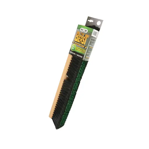 [24RB] Heavy-Duty Beast™ Commercial Push Broom Heads - 24"L Head/ Medium Bristles / Black/ Green