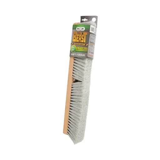 [24SF] Heavy-Duty Beast™ Commercial Push Broom Heads - 24"L Head/ Soft Bristles / Khaki