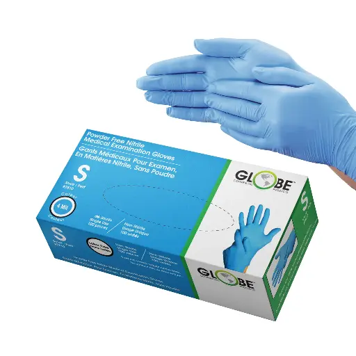 [7810G] Sky Blue 4 Mil Nitrile Gloves Powder-Free - Small / Sky Blue