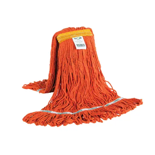 [LMLW] Syn-Pro® Synthetic Narrow Band Wet Orange Looped End Mop - 24 Oz / Orange