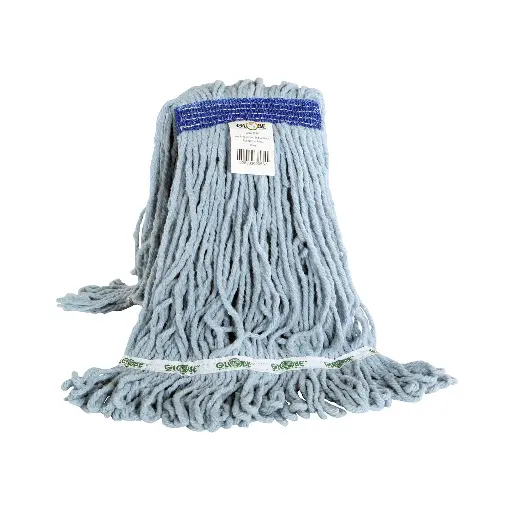 [LMMW-BL] Syn-Pro® Synthetic Narrow Band Wet Blue Looped End Mop - 16 Oz / Blue