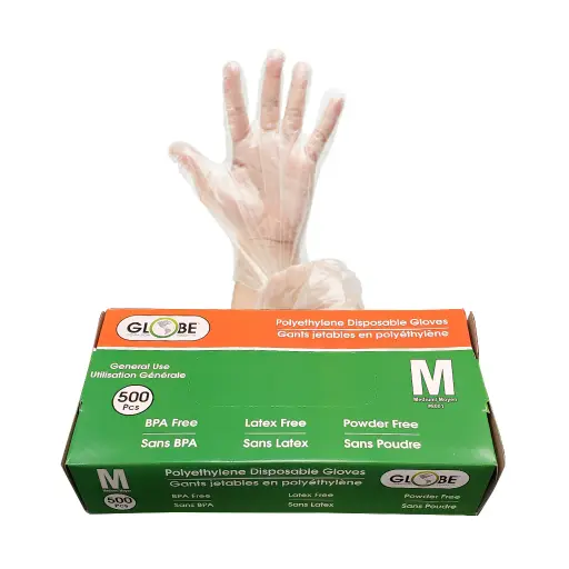 [PE-100020] Polyethylene Gloves Powder Free - Medium / Clear